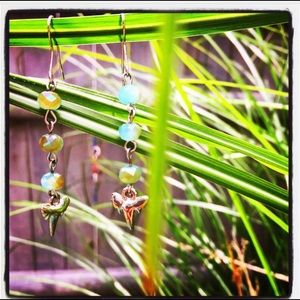 Shark tooth earrings